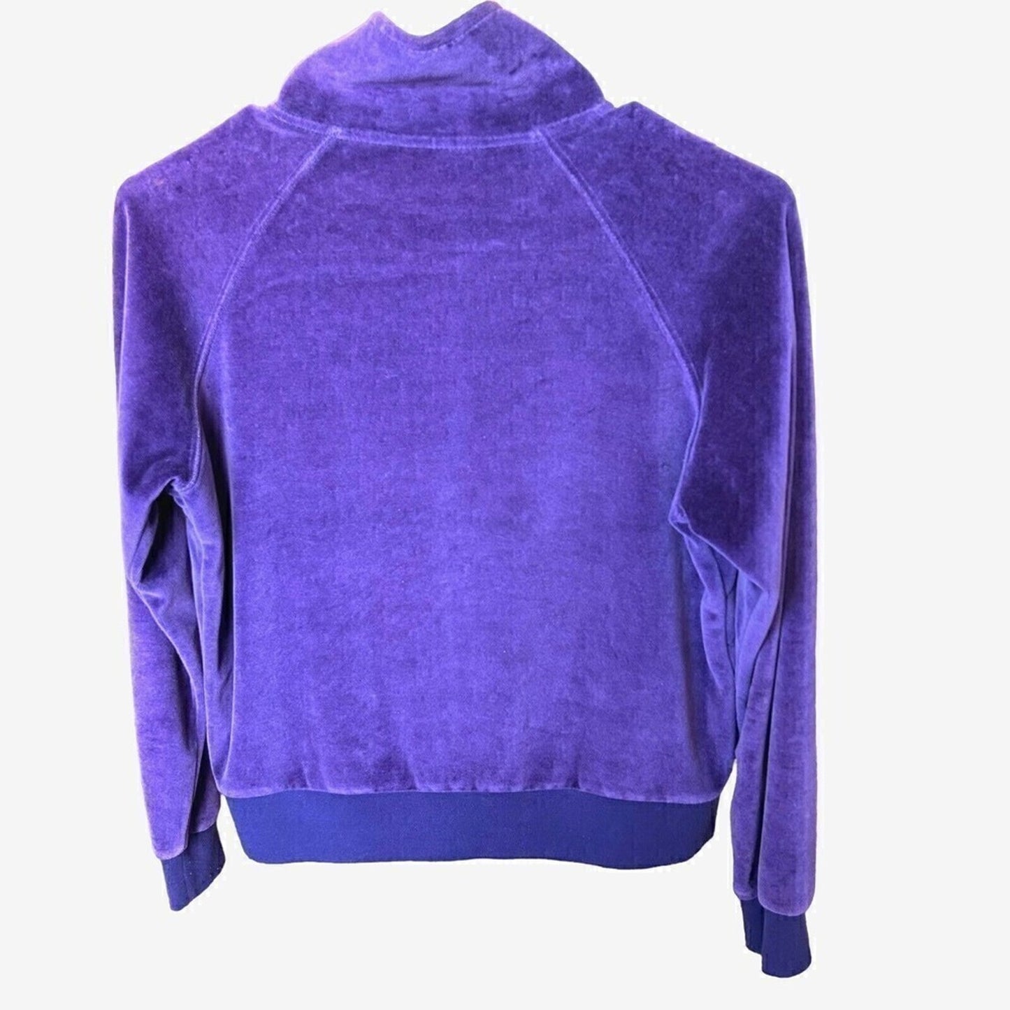 C.B. Casual Purple Women's Jacket Velvet Pattern Front, Size PM - #1132