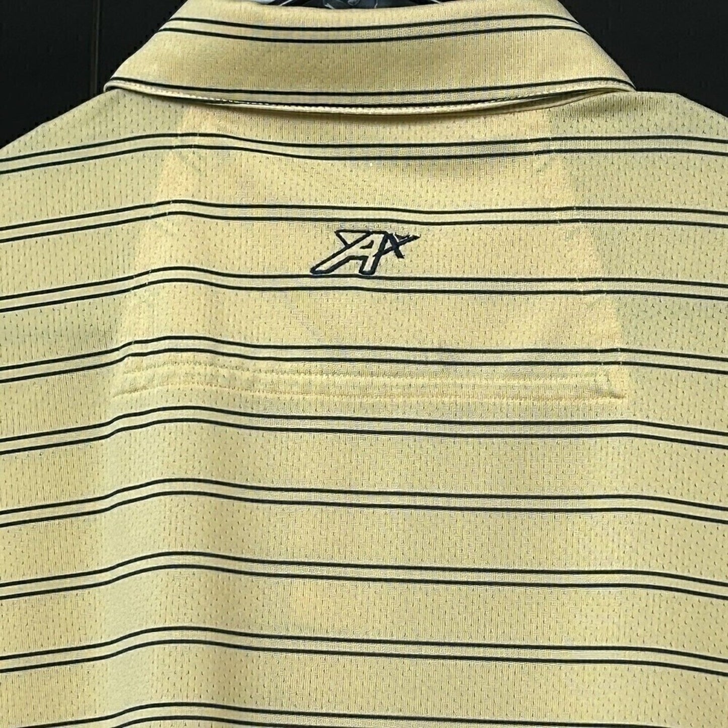 Ahead Extreme Men’s Yellow Striped Golf Polo Shirt – Size S, Short Sleeve # H1270