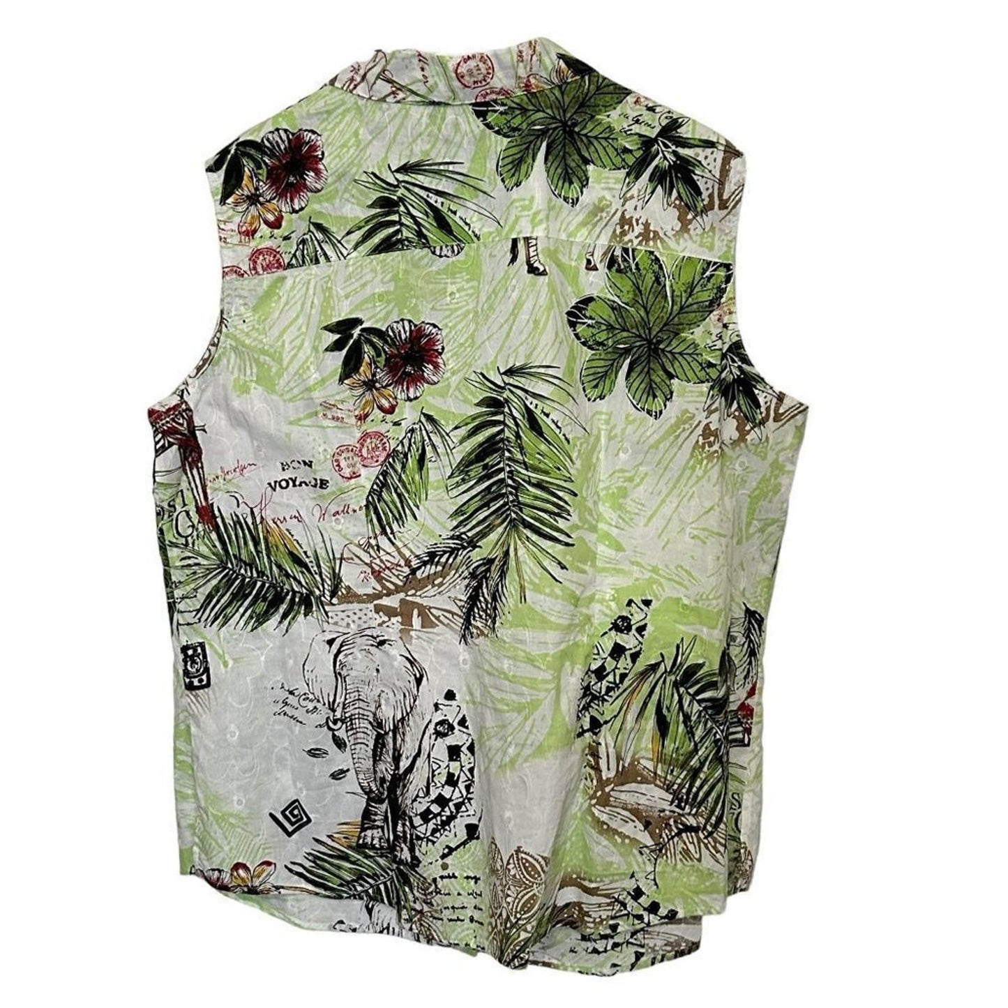 Alia Women’s Sleeveless Blouse Size 18 – Island Travel Top #B1497