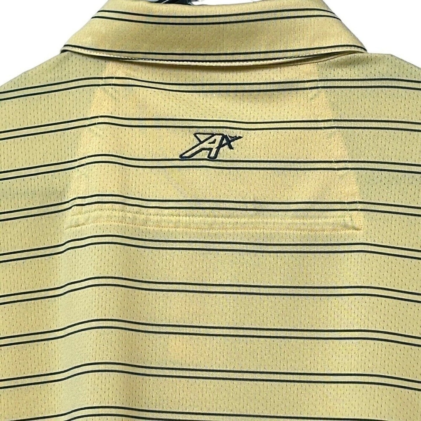 Ahead Extreme Men’s Yellow Striped Golf Polo Shirt – Size S, Short Sleeve # H1270