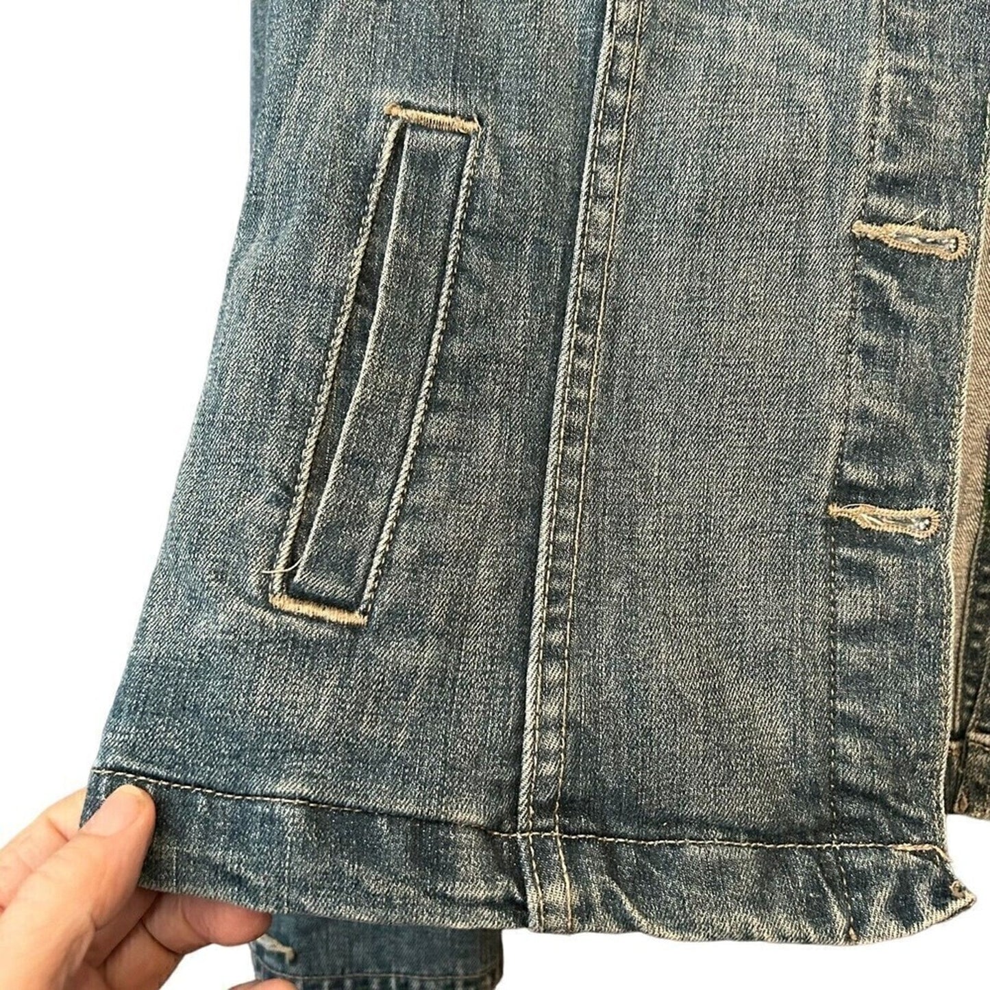 Calvin Klein Women's Denim Jacket, Dark Wash, Button Front Sz. (M) #1182