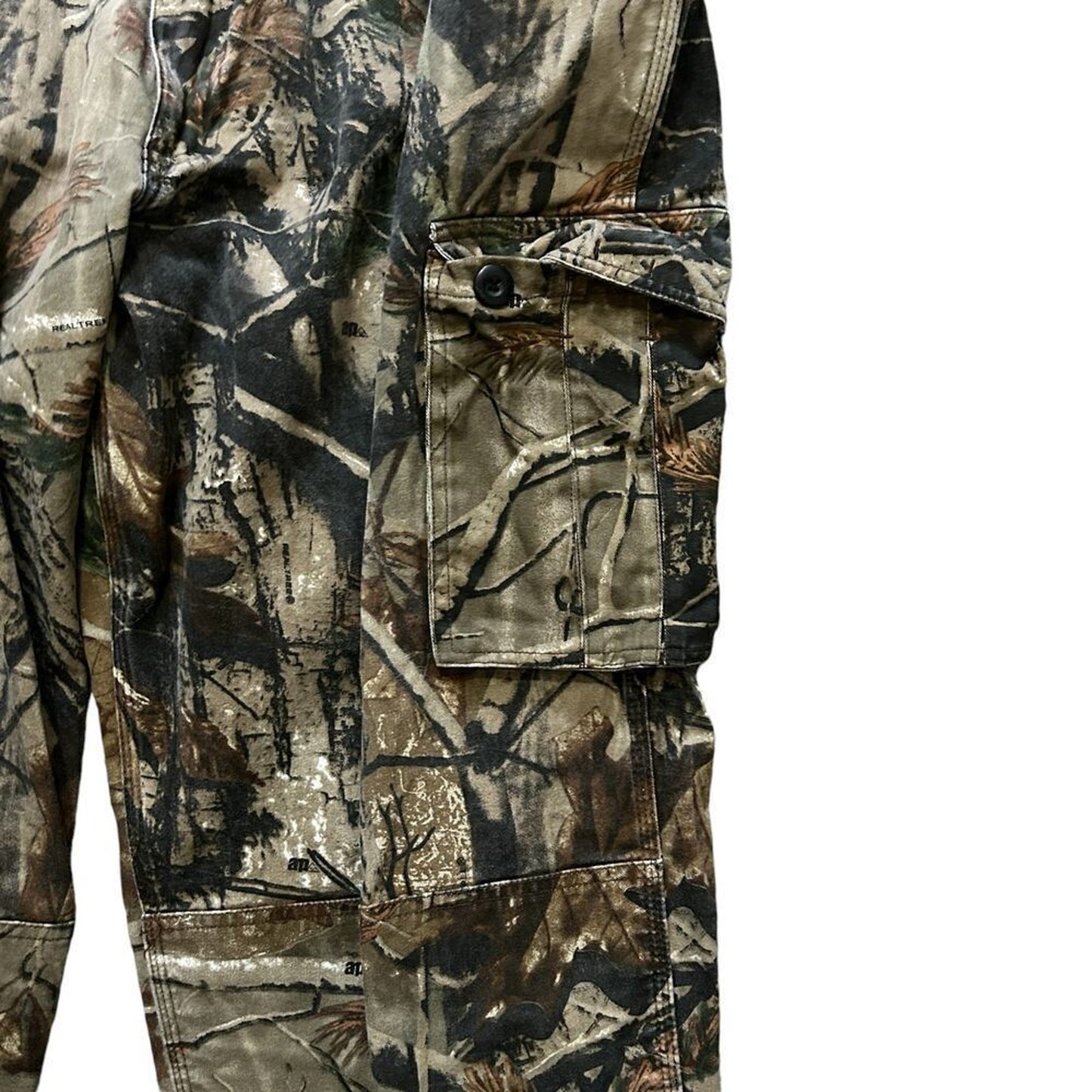 Walls Camo Hunting Pants Size XL Realtree Hardwood Adjustable Waist Cargo #