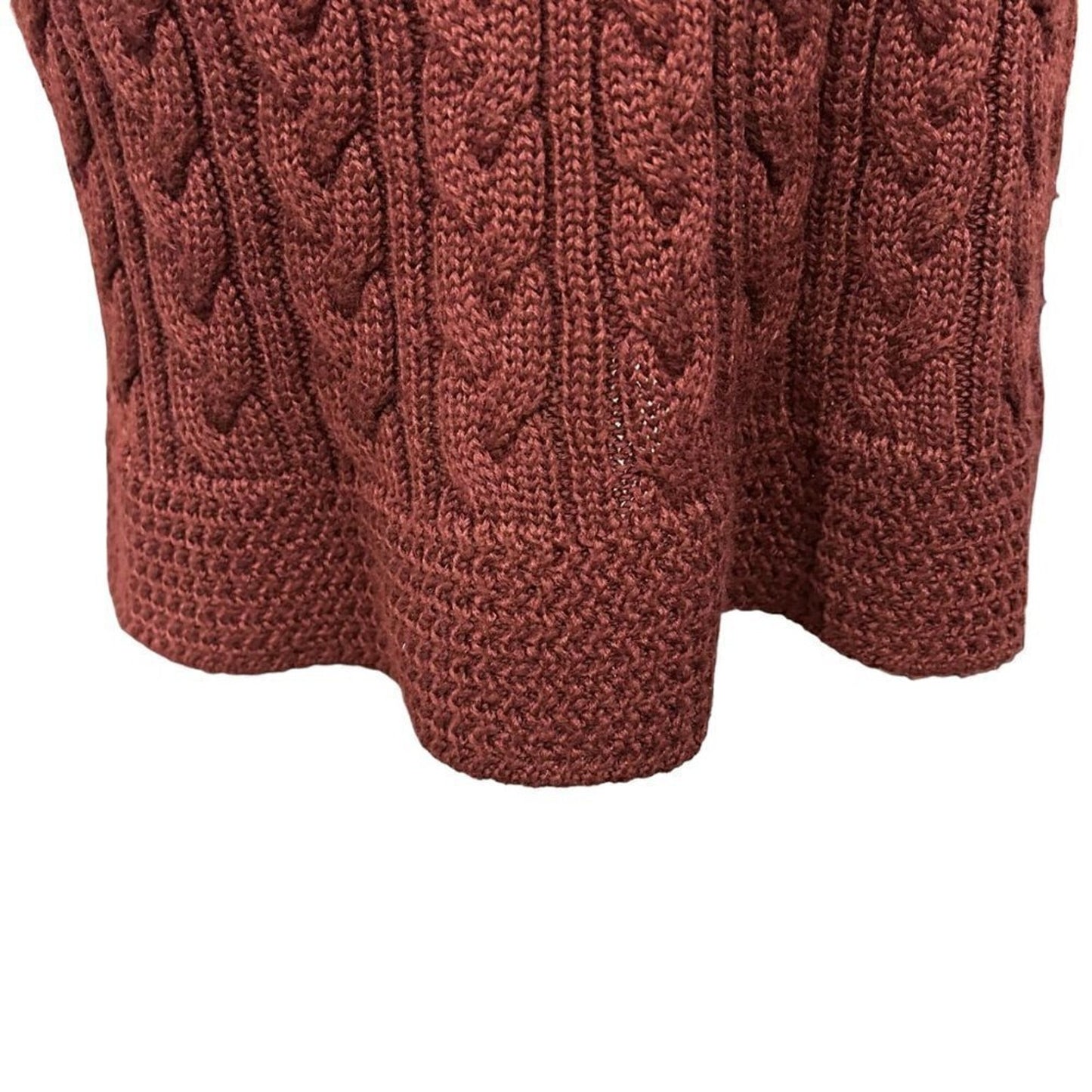 Coldwater Creek Womens Sweater Cable Stitch Vintage Fisherman Size XL /18 #L1374