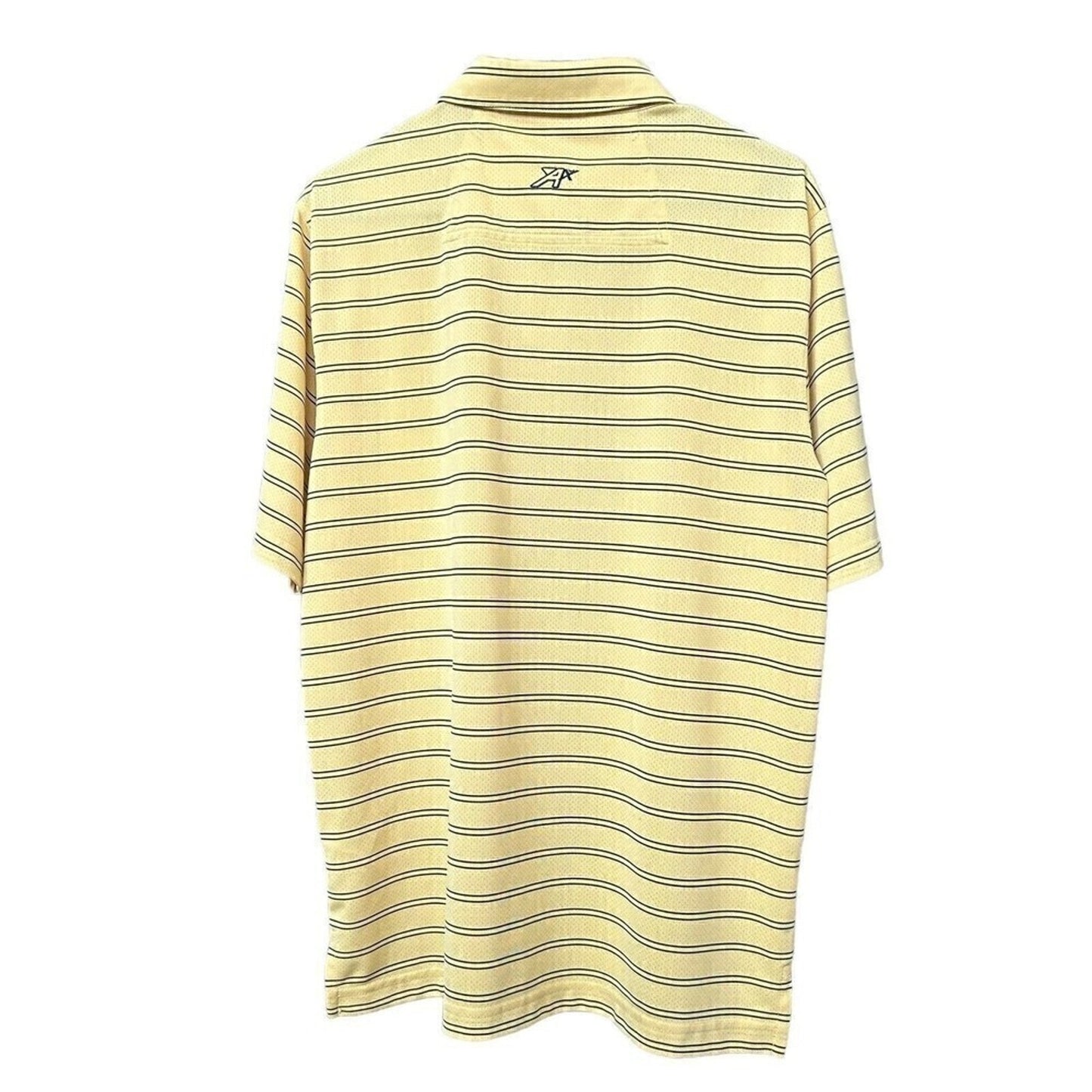 Ahead Extreme Men’s Yellow Striped Golf Polo Shirt – Size S, Short Sleeve # H1270