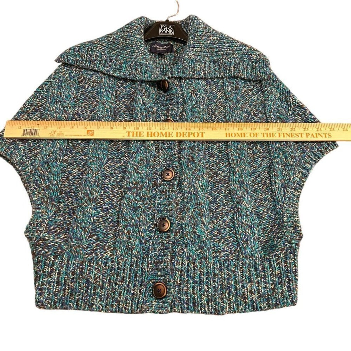 American Eagle Women’s Cable Knit Cardigan – Size ES/S, Bat-Wing Sleeves, Button-Up#BH
