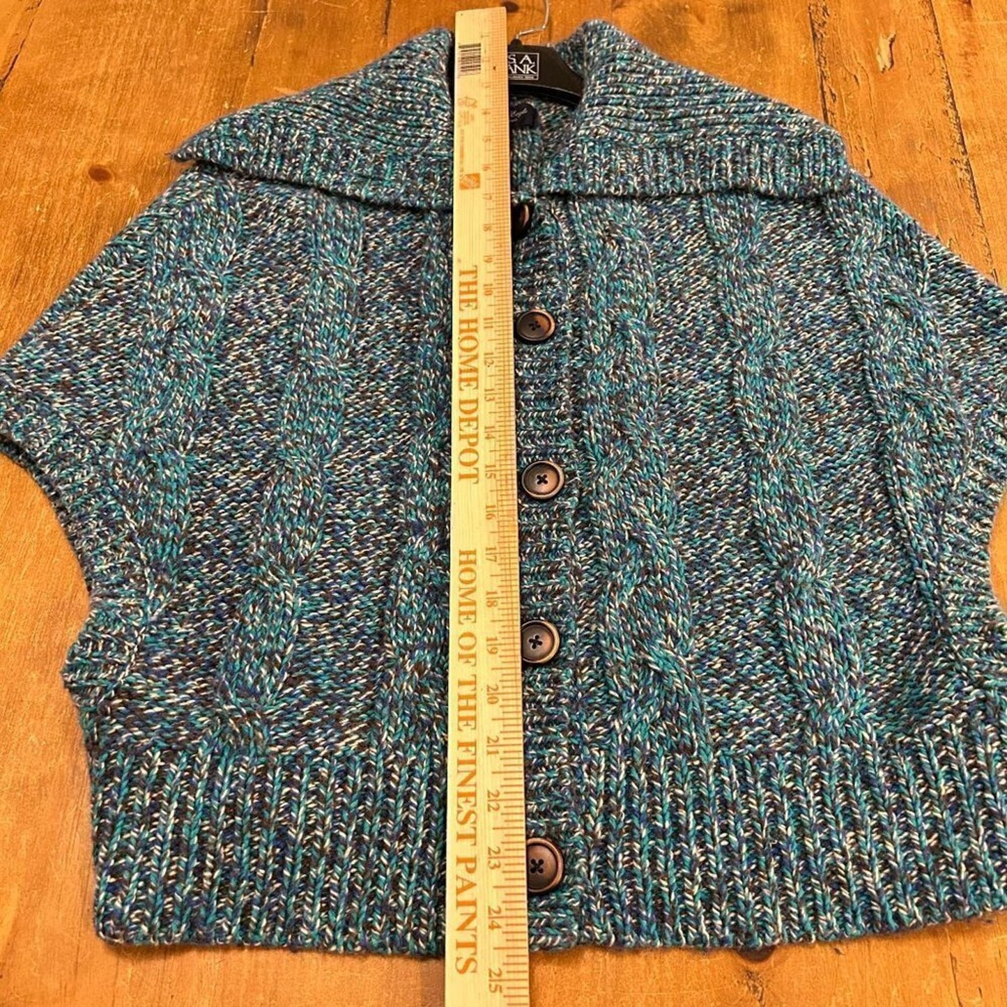 American Eagle Women’s Cable Knit Cardigan – Size ES/S, Bat-Wing Sleeves, Button-Up#BH