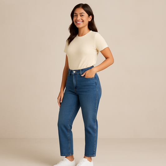 AE Stretch Studded High-Waisted Stovepipe Jean – On-Trend Stretch Denim
