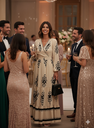 Elegant Bohemian Maxi Dress – Perfect for Weddings & Evening Events