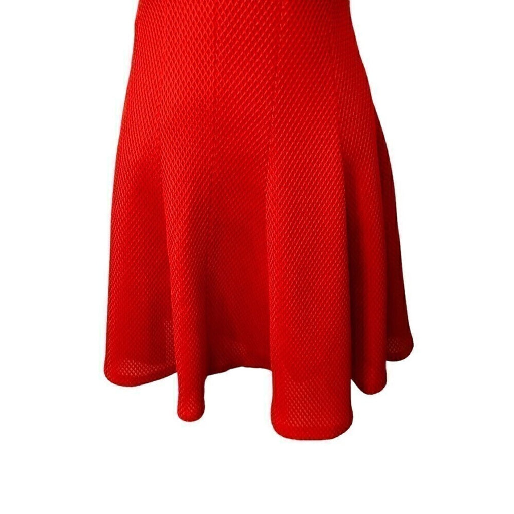 Julia Jordan red lined dress V‑neck cap sleeve size 8e