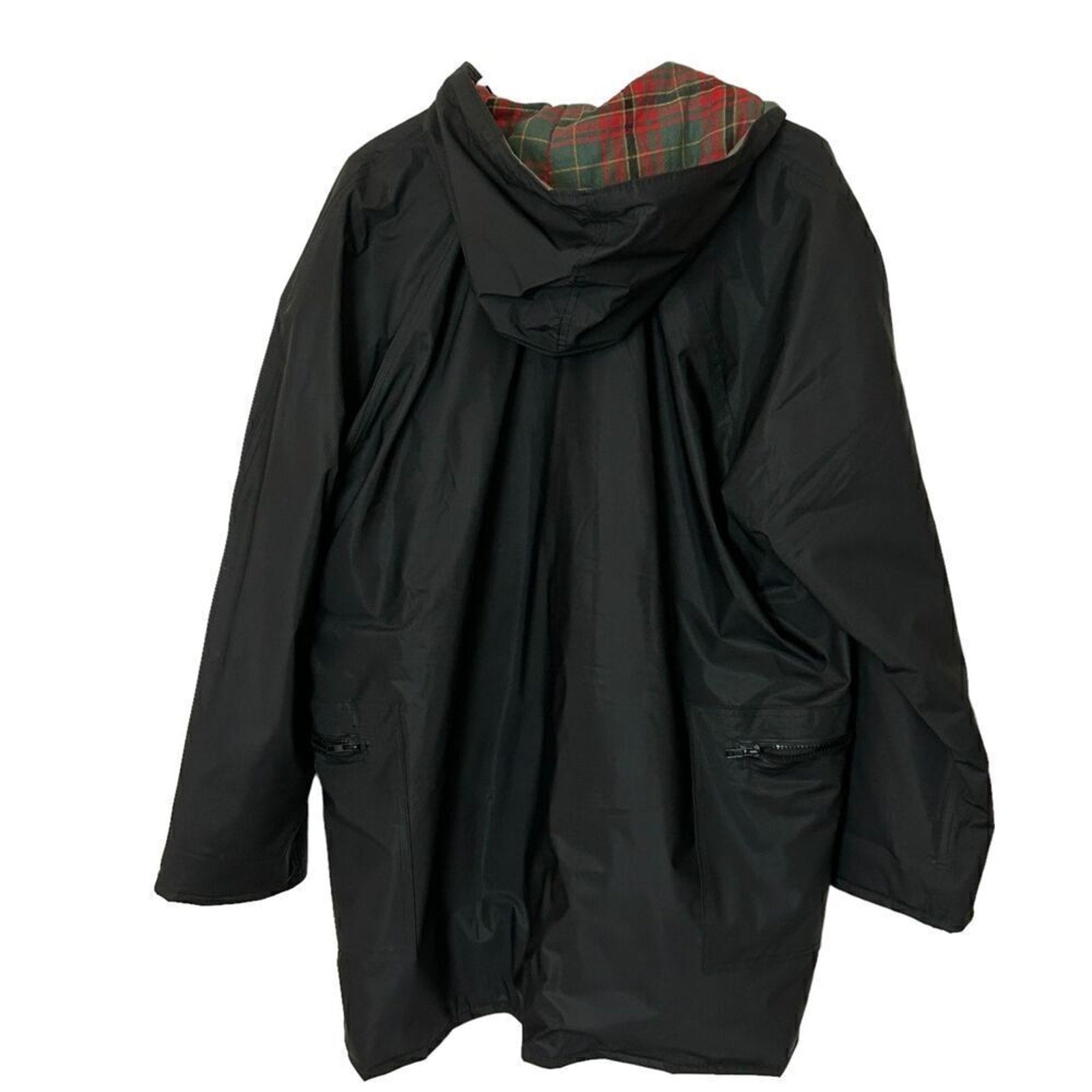 Totes Men’s Three-Season Hooded Jacket – Flannel Lined, Size Large, 2 Zipper Pockets – Fall Winter Spring Outerwear