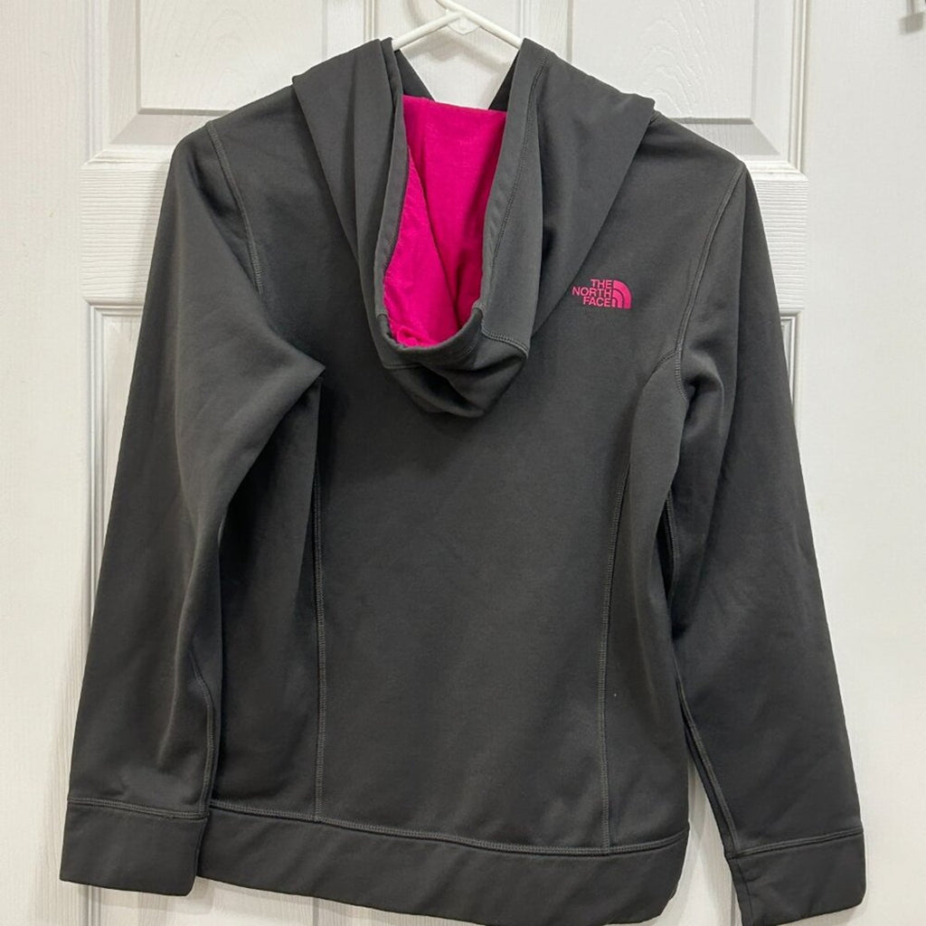 The North Face Women's Hoodie Size S/P Dark Gray / Pink Lining