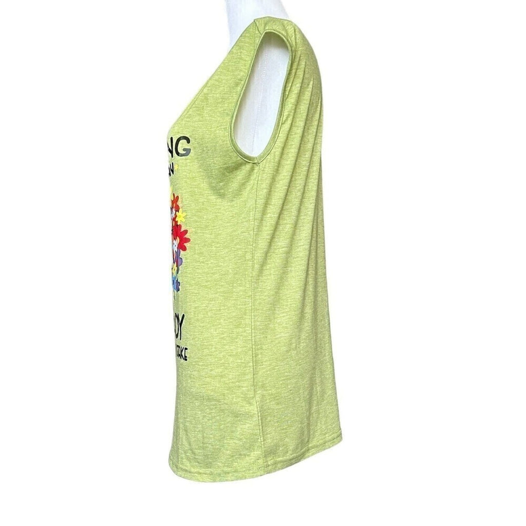 Women's T-Shirt Size Small V-Neck Olive Funny Old Lady Phrase, Mom Gift #H1286