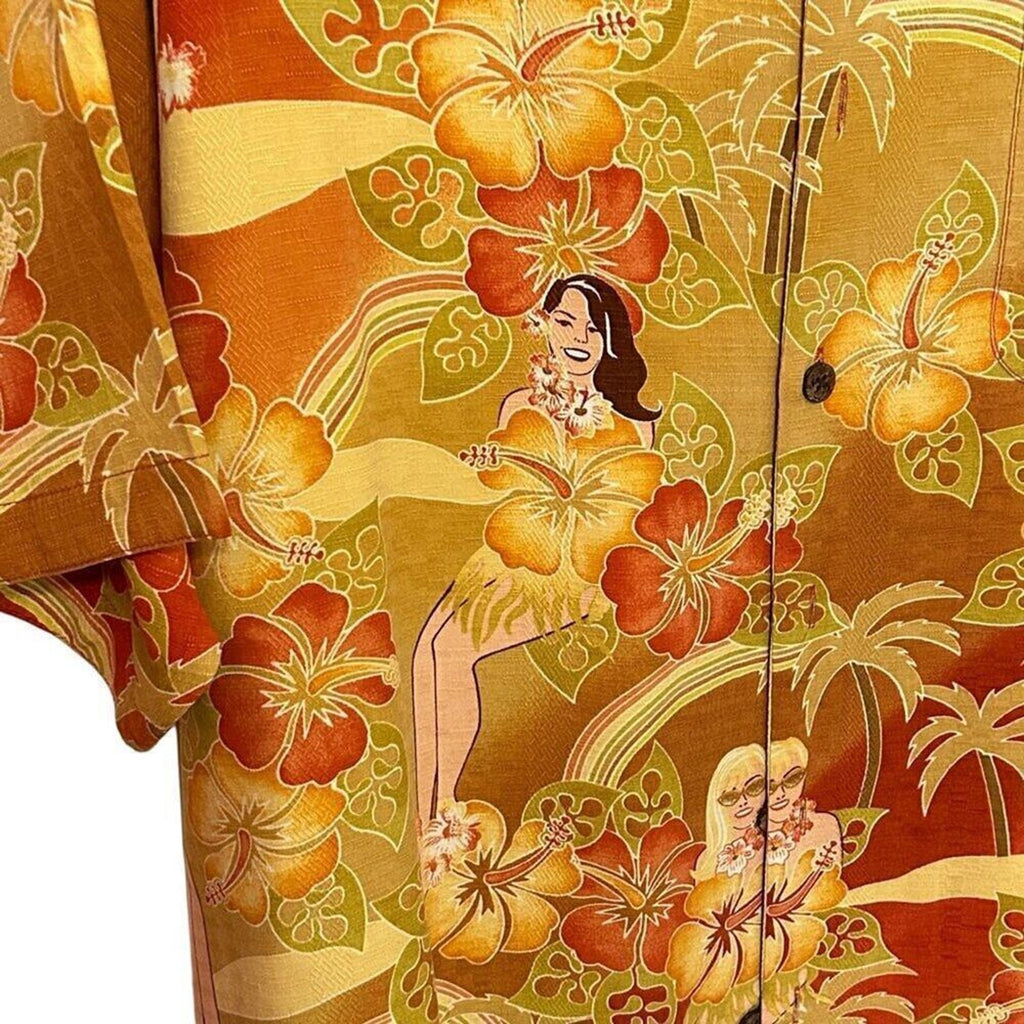 Tommy Bahama Tropical Girls Size M, Silk Relaxed Fit Rare Vintage #J-1565