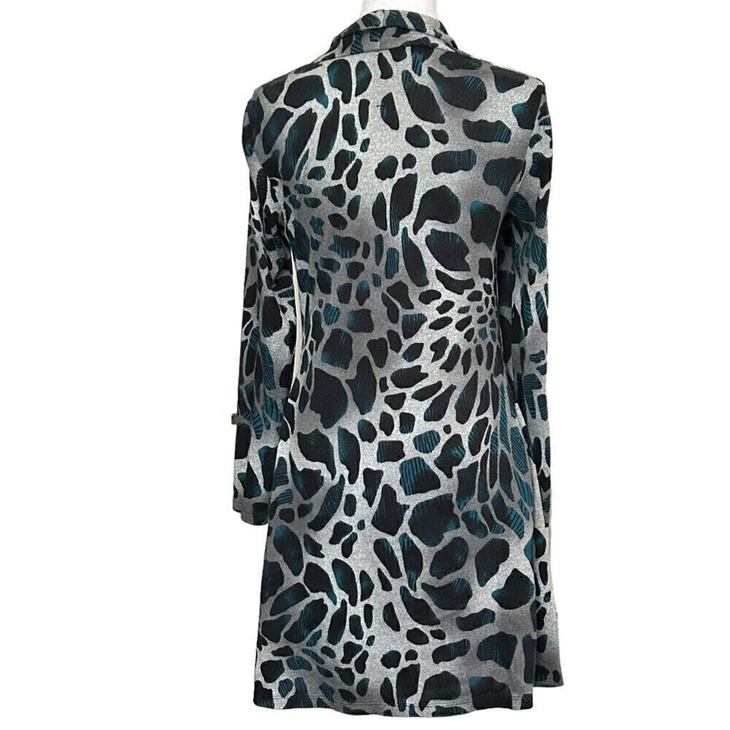 118 by Walter Baker Women’s Dress – Size Medium, Black & Grey Animal Print, Soft Flowing Fabric