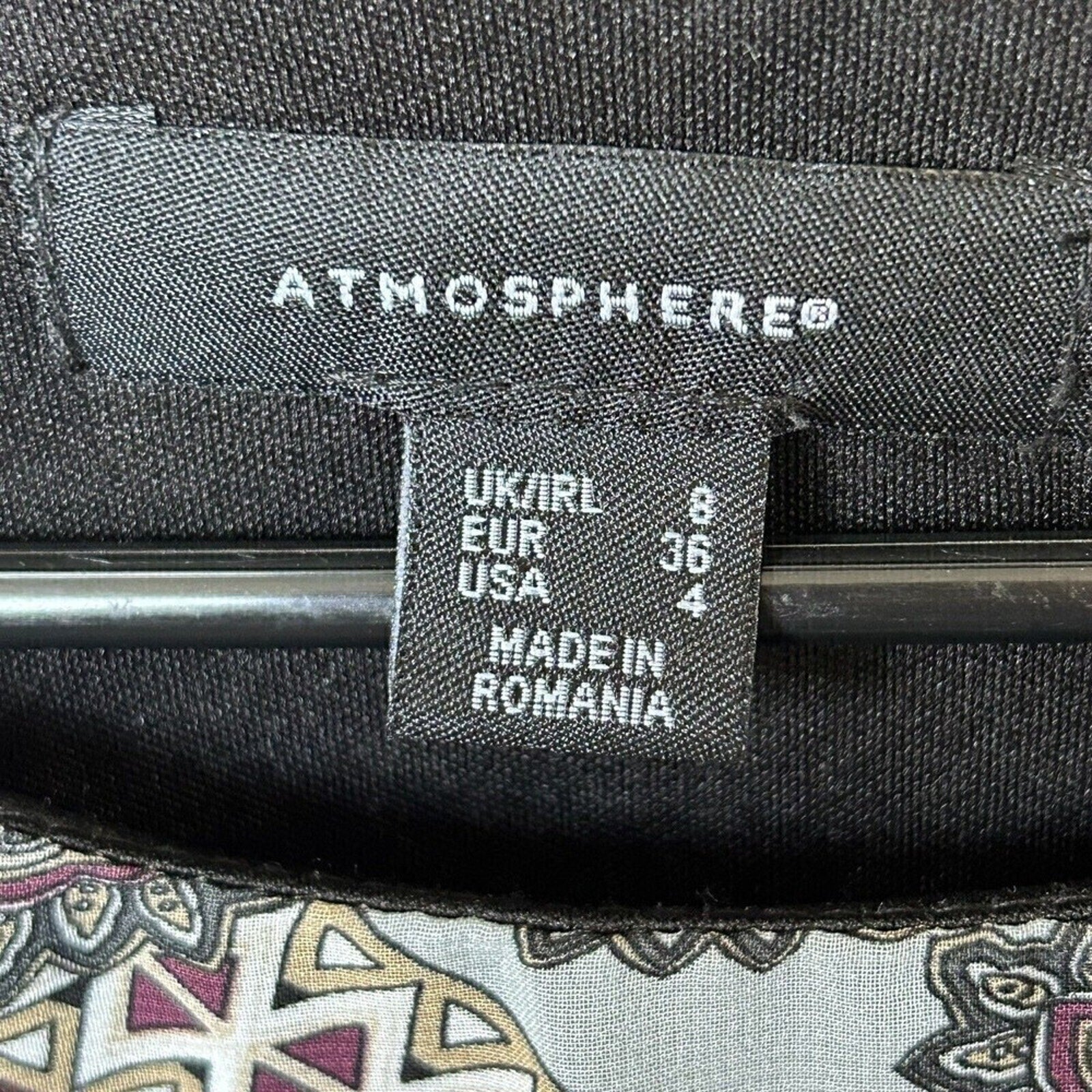 Atmosphere shift dress 3/4 sleeve scoop neck stretch lined size 4 #HB