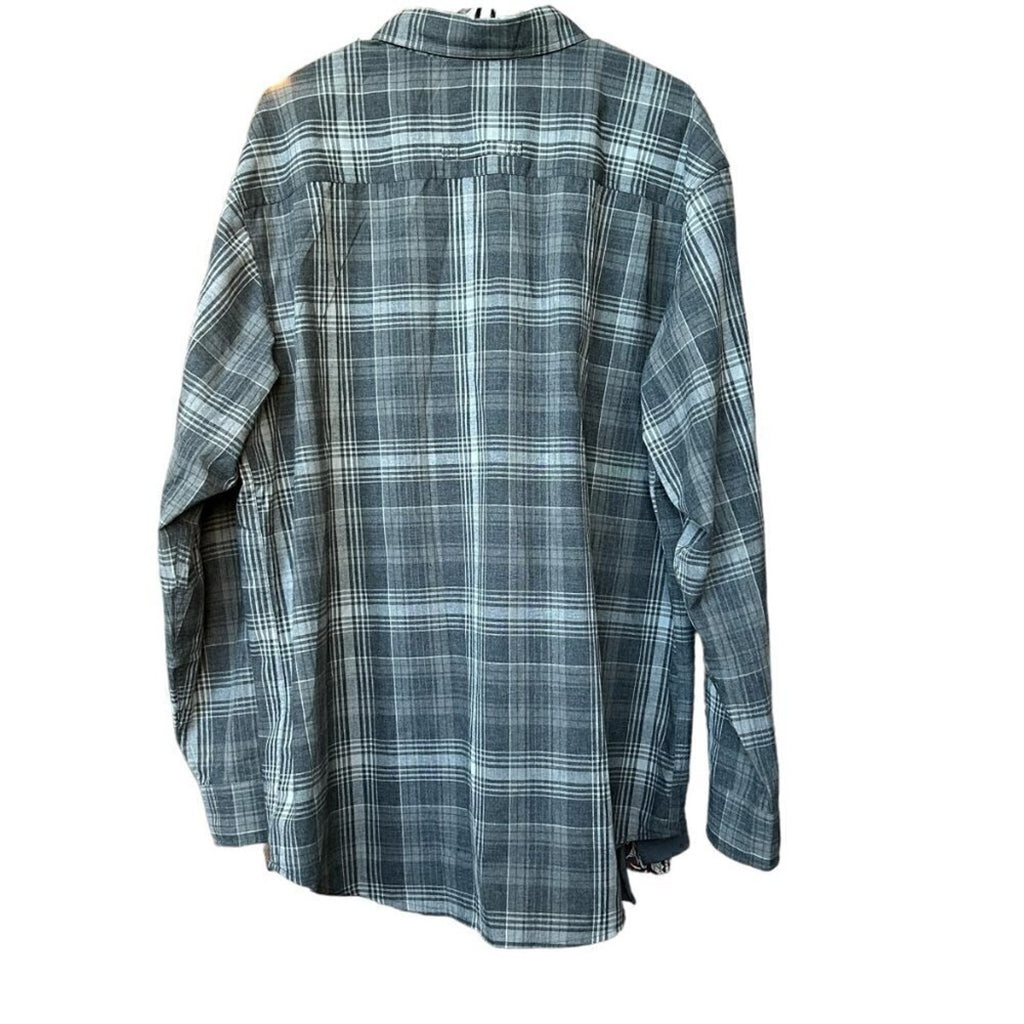 Wolverine Shirt Men's Size XL GREY Plaid Long Sleeve Button Down #F1216