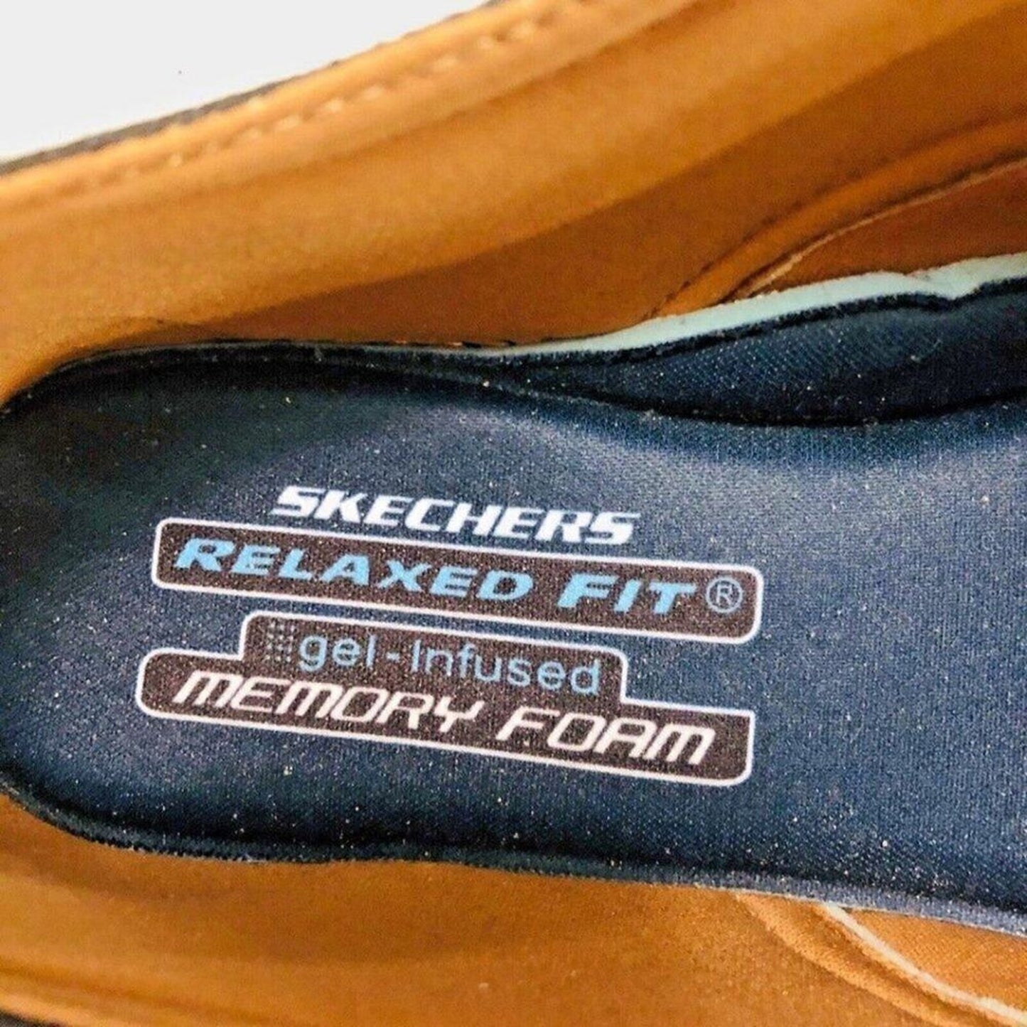 Skechers Relaxed Fit Memory Foam Gel Infused Black Size 7 Men's, New