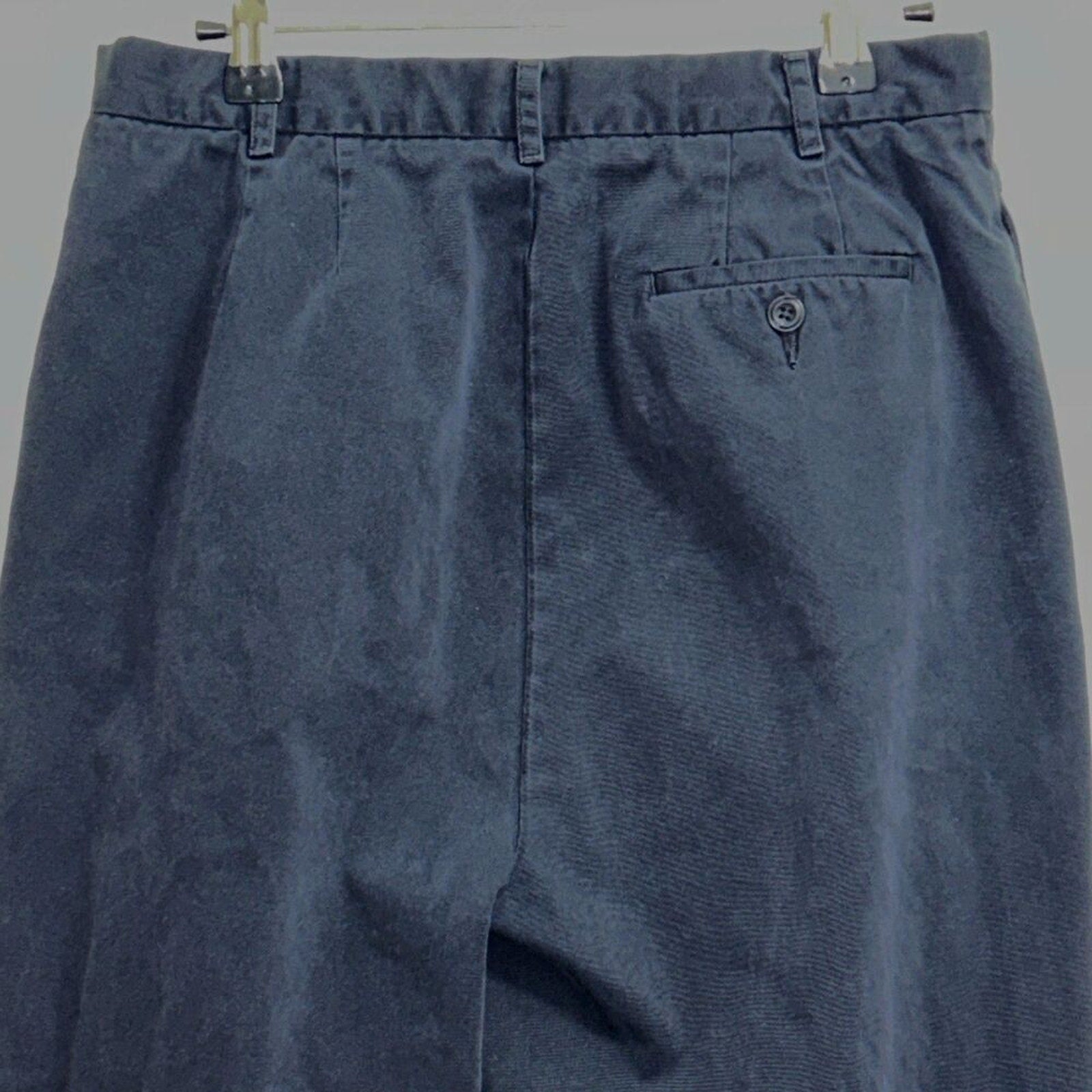 Land's End Women's Pants Straight Wide Leg Size 28 (8T) Navy Blue Casual