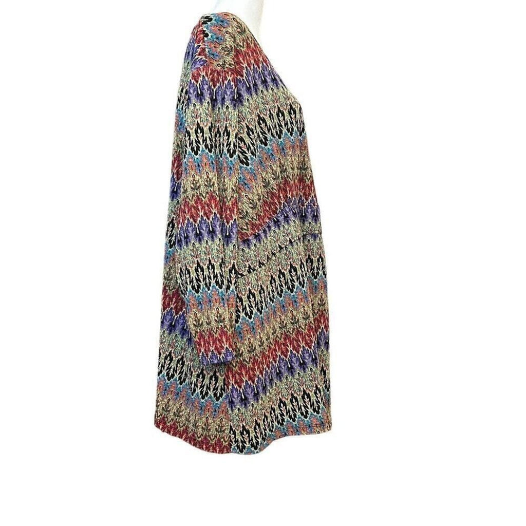 Russell Kemp Blouse Women's SZ.(3X) Multicolor Surplice V-Neck Long Sleeve #1162