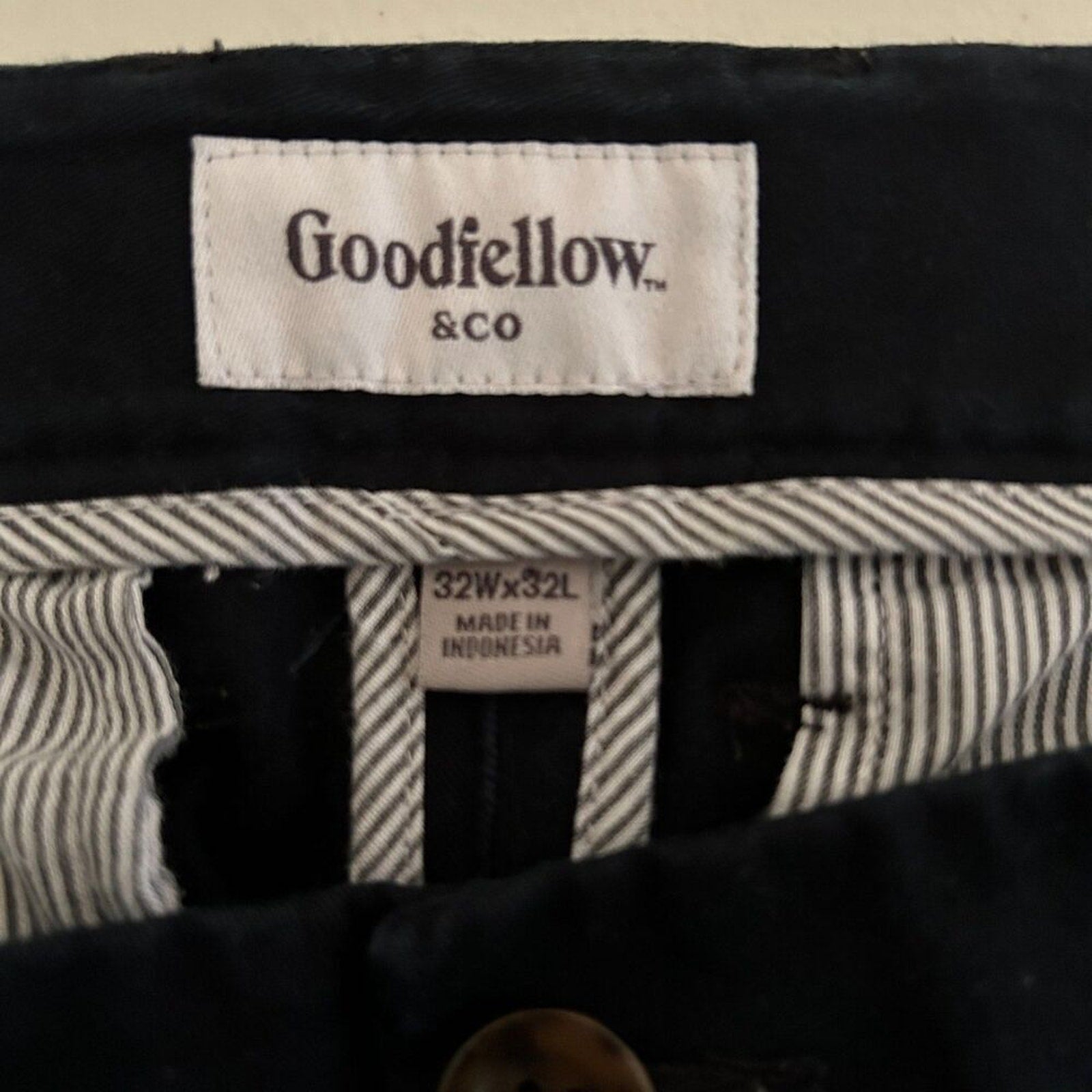 Goodfellow & Co Hennepin Chino Pants Men's 32x32 Black Flat Front