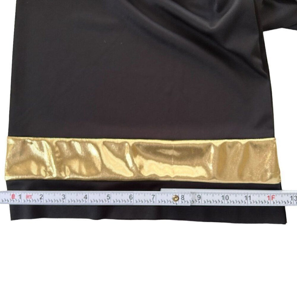 Danzcue Praise Dance Palazzo Wide Leg Girl's Youth Pants Black Gold Size L-XL #H