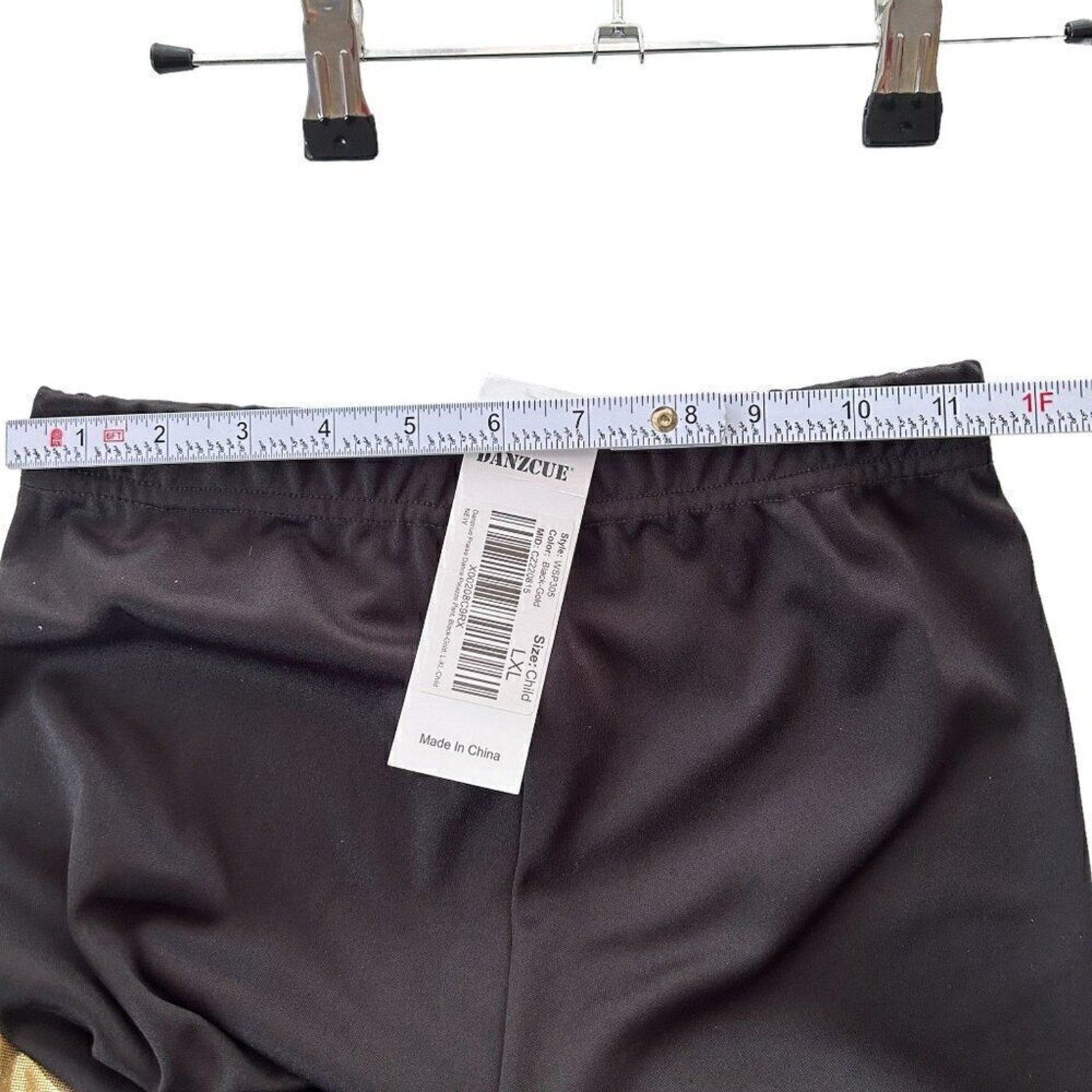 Danzcue Praise Dance Palazzo Wide Leg Girl's Youth Pants Black Gold Size L-XL #H