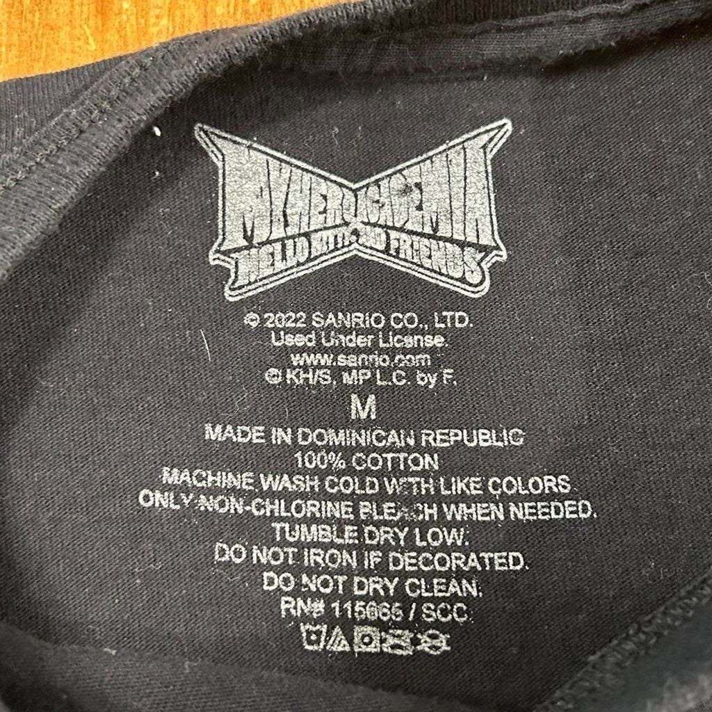 Pre-owned Hello Kitty & Friends T-Shirt Size Medium Blk My Hero Academia #O1418