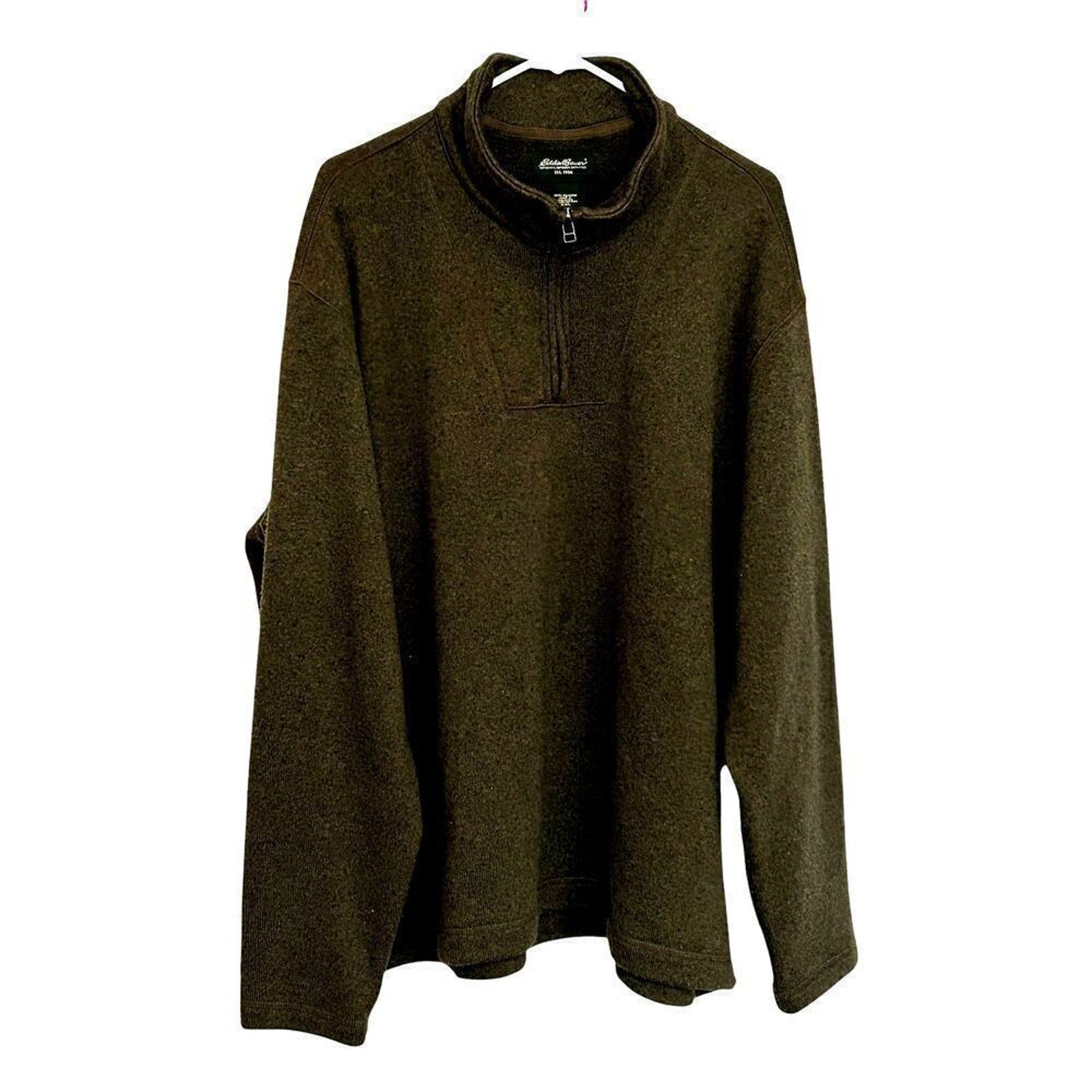 Eddie Bauer Men's XXL Pullover Long Sleeve Sweatshirt Olive Green