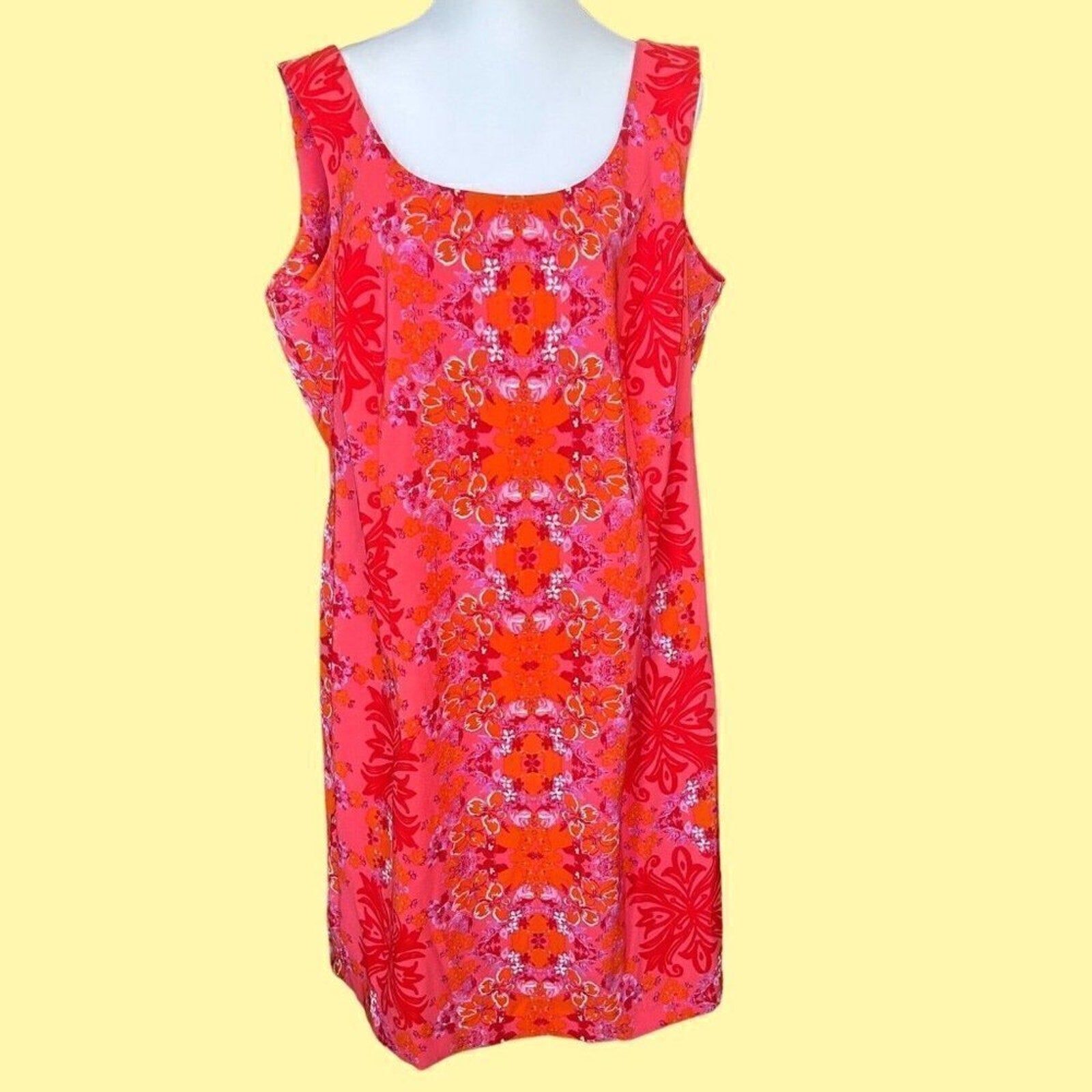 Danny and Nicole multicolor floral shift dress size 16W #H