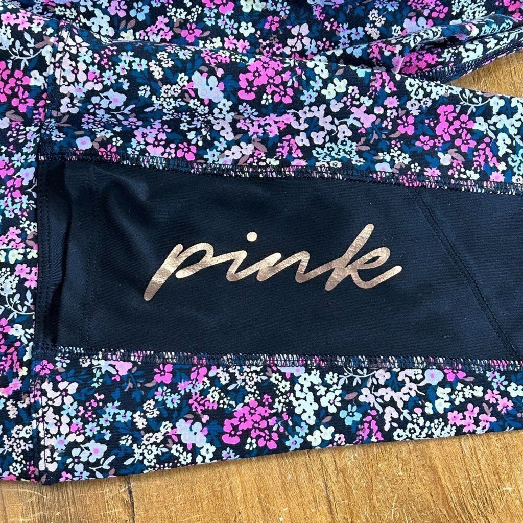 Victoria Secret Womens Pink Ultimate Leggings Size S/P Stretch Floral #N1406