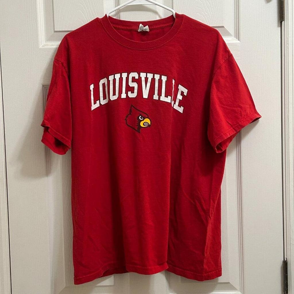 Louisville Cardinals University of UofL Red NCAA T-Shirt Men's Size M