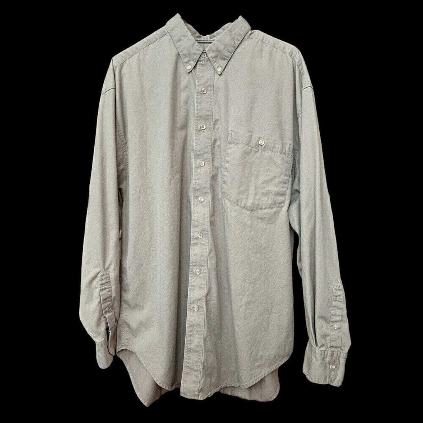 Duck Head Men's Shirt Long Sleeve Button Up Beige Size XL #A1154