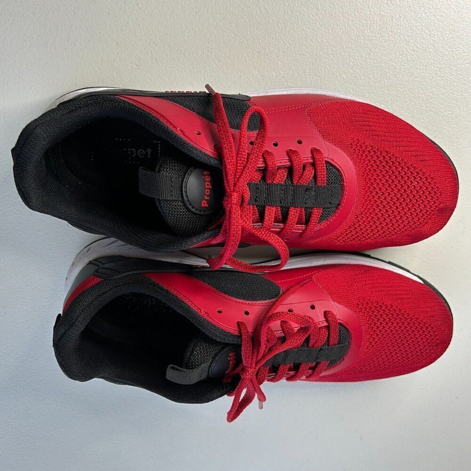 ProPet Visp Men’s Hiking Shoes — Red/Black, Size 11 (Wide) #S5