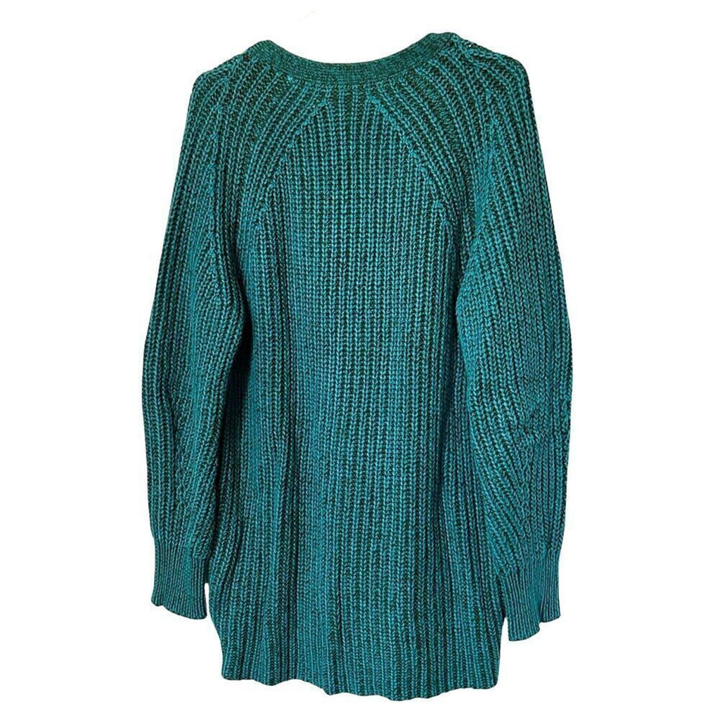 J.Jill Cardigan Women's Sweater Green Button Front Cotton Blend Sz. Large