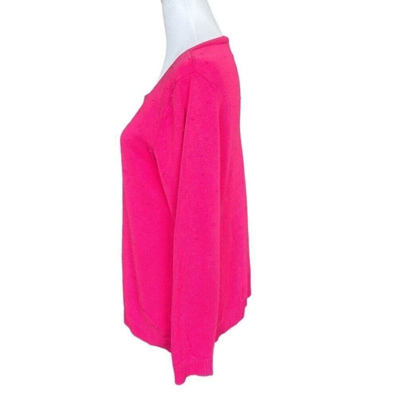 Talbots Women's Sweater, Size M, Pink Rose Bud Barbiecore, Barbie Fan #1289