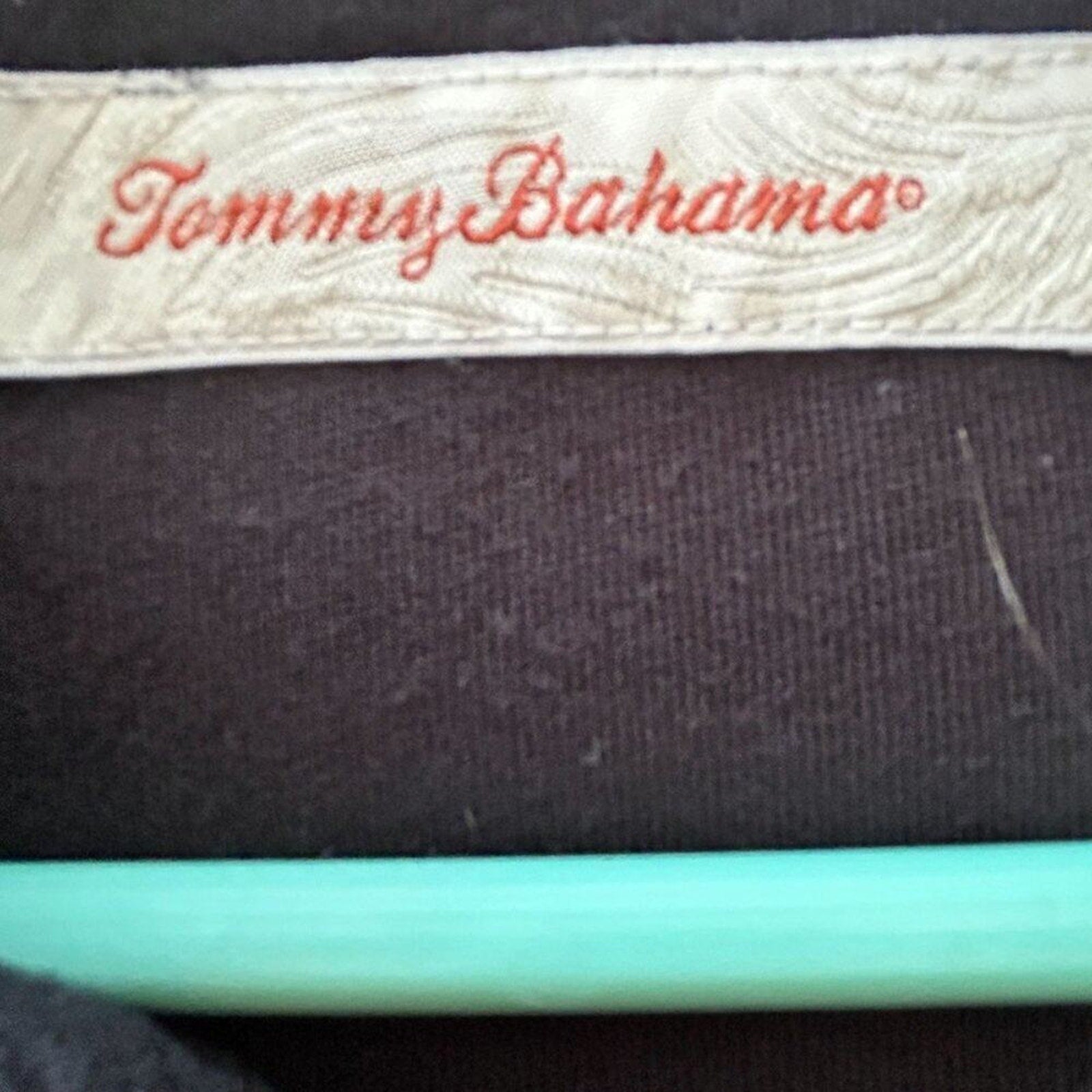 Tommy Bahama VTG 1/4 Zip Sweatshirt De'Vine Intervention Embroidered Blk.Sz. L