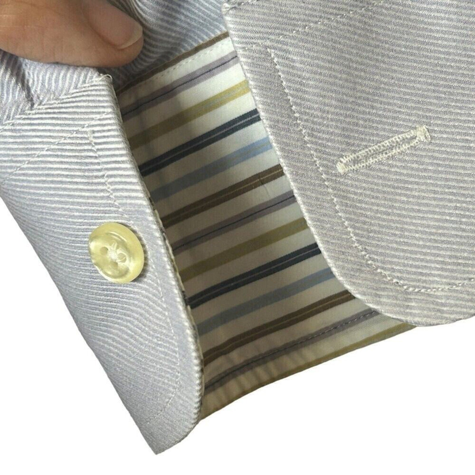 Ted Baker London Men's Blue Shirt Long Sleeve Button Up Size 16 32/33 #G1264