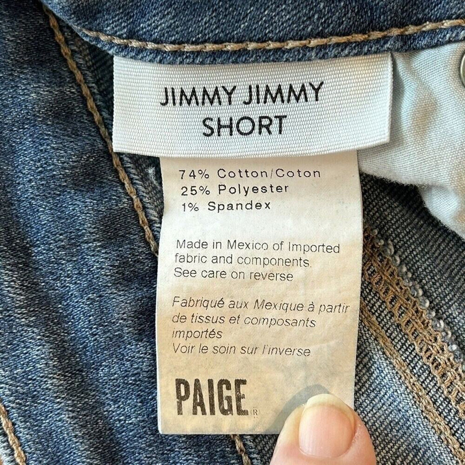Paige Womens Jimmy Jimmy Shorts Festival Denim Cutoff Stretch Sz. 28 #A1158
