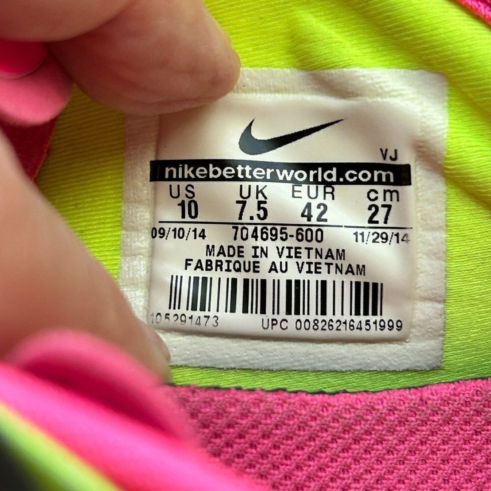 Nike Free TR Fit Athletic Shoes — Women’s Size 10, Pink Pow/Volt/Black #1527