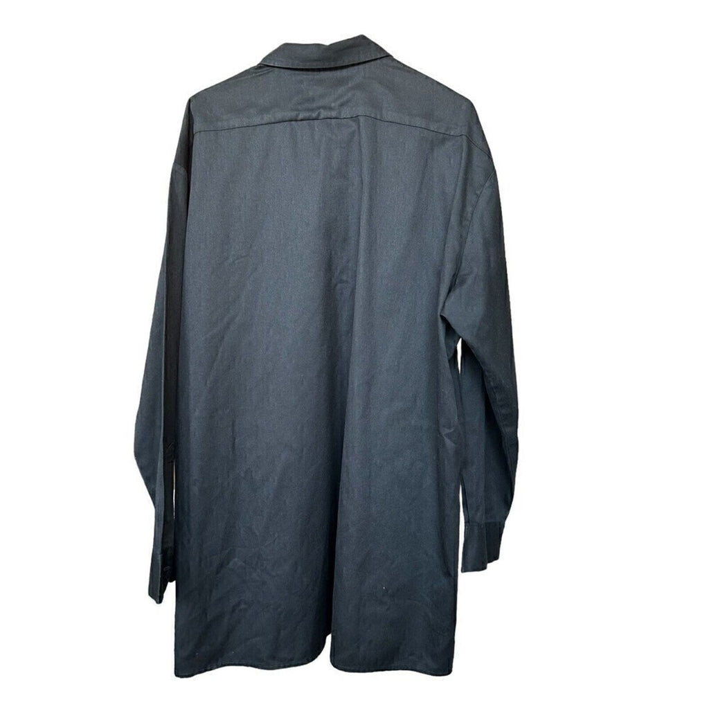 Dickies, Men's Relaxed Fit Long Sleeve Work Shirt, Size 2XL, Black, #1151