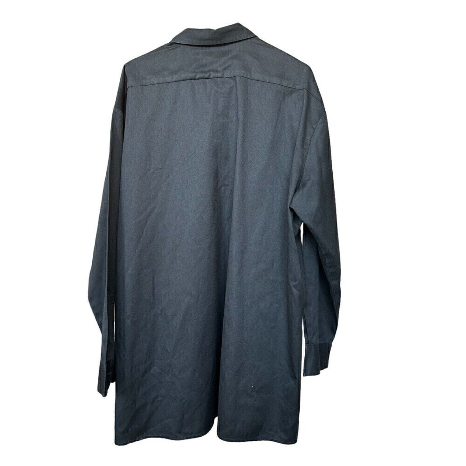 Dickies, Men's Relaxed Fit Long Sleeve Work Shirt, Size 2XL, Black, #1151