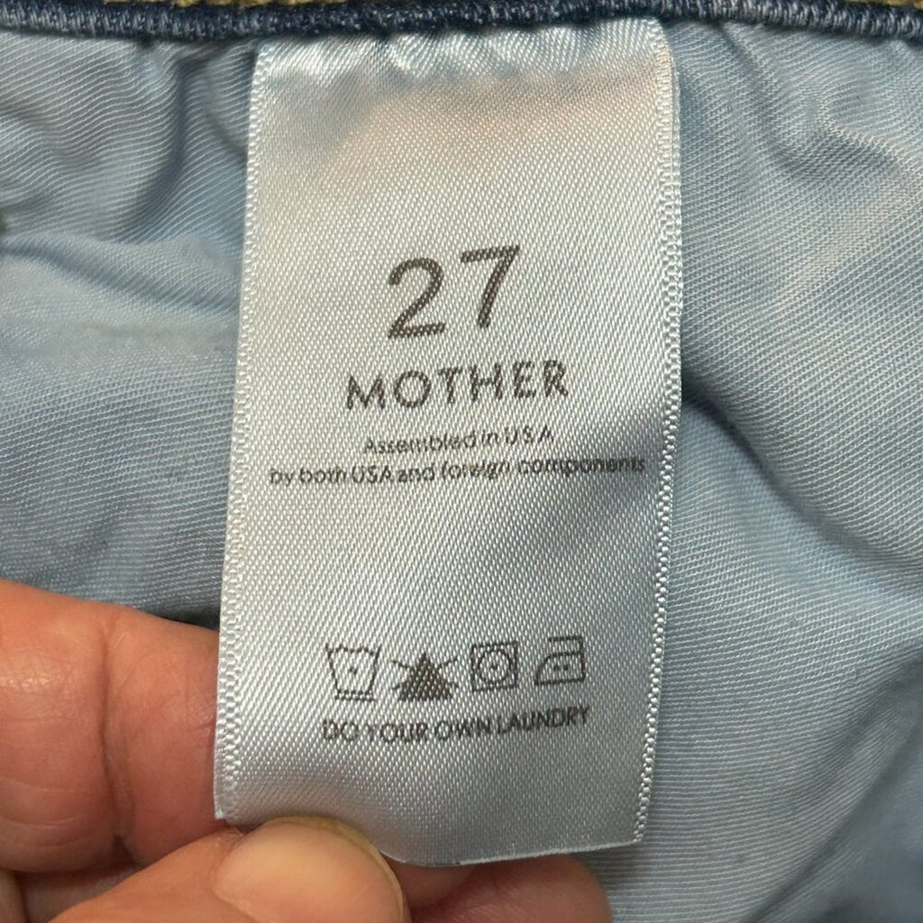Mother Looker Ankle Fray Girl Crush Blue Jeans Size 27