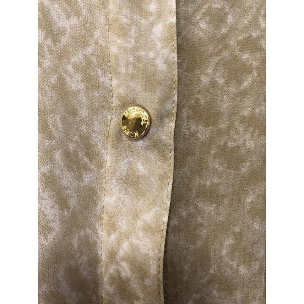 Michael Kors Women’s Flower-Print Maxi Dress Size S — Snap Closure & Front Slit