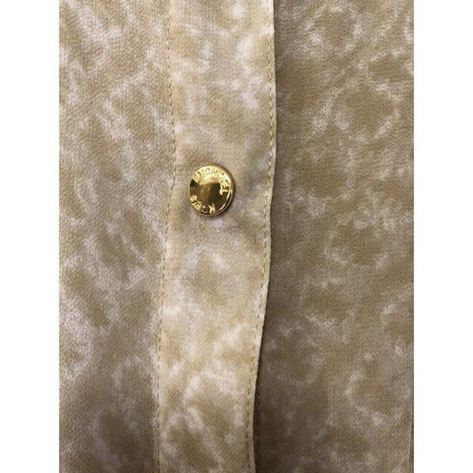 Michael Kors Women’s Flower-Print Maxi Dress Size S — Snap Closure & Front Slit