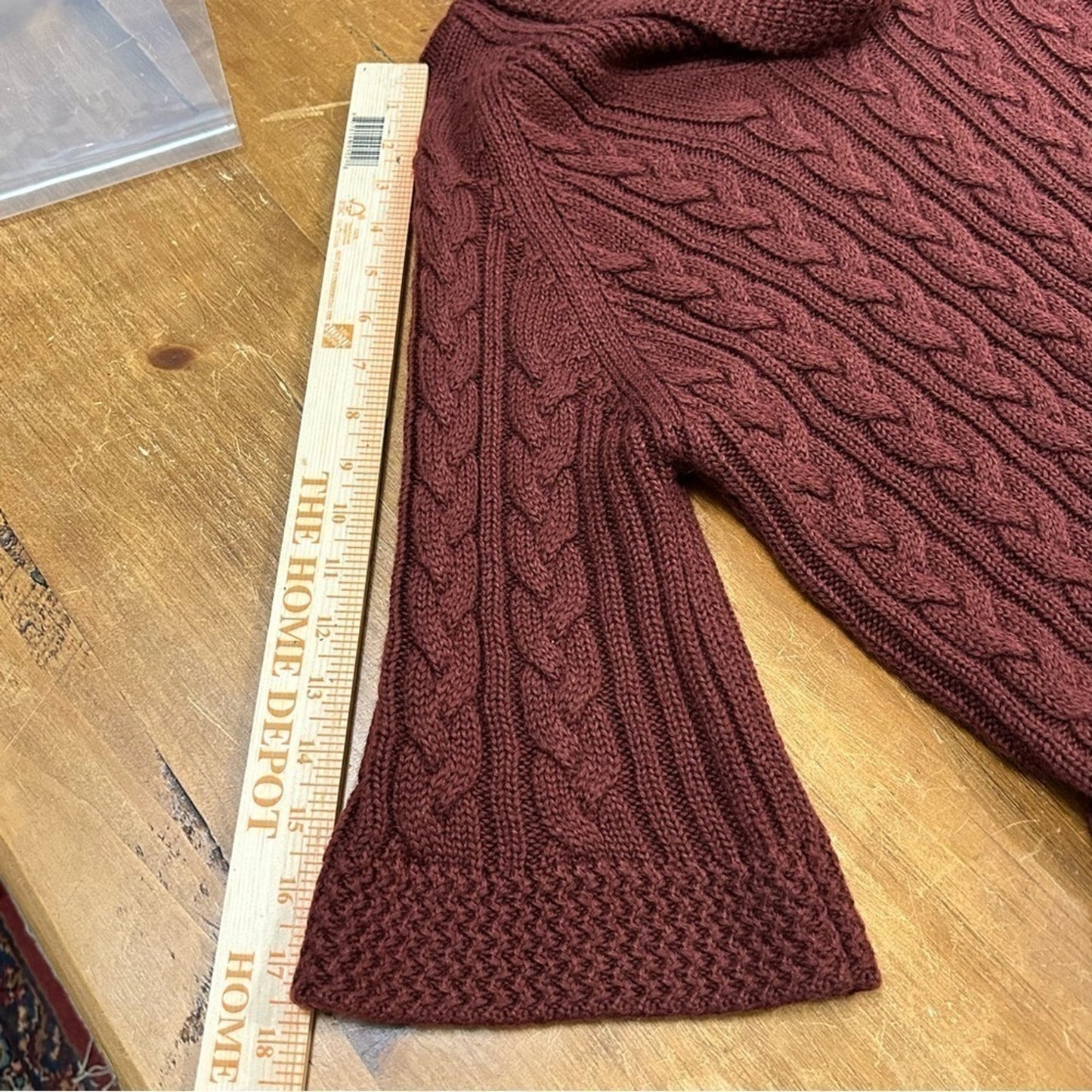 Coldwater Creek Womens Sweater Cable Stitch Vintage Fisherman Size XL /18 #L1374