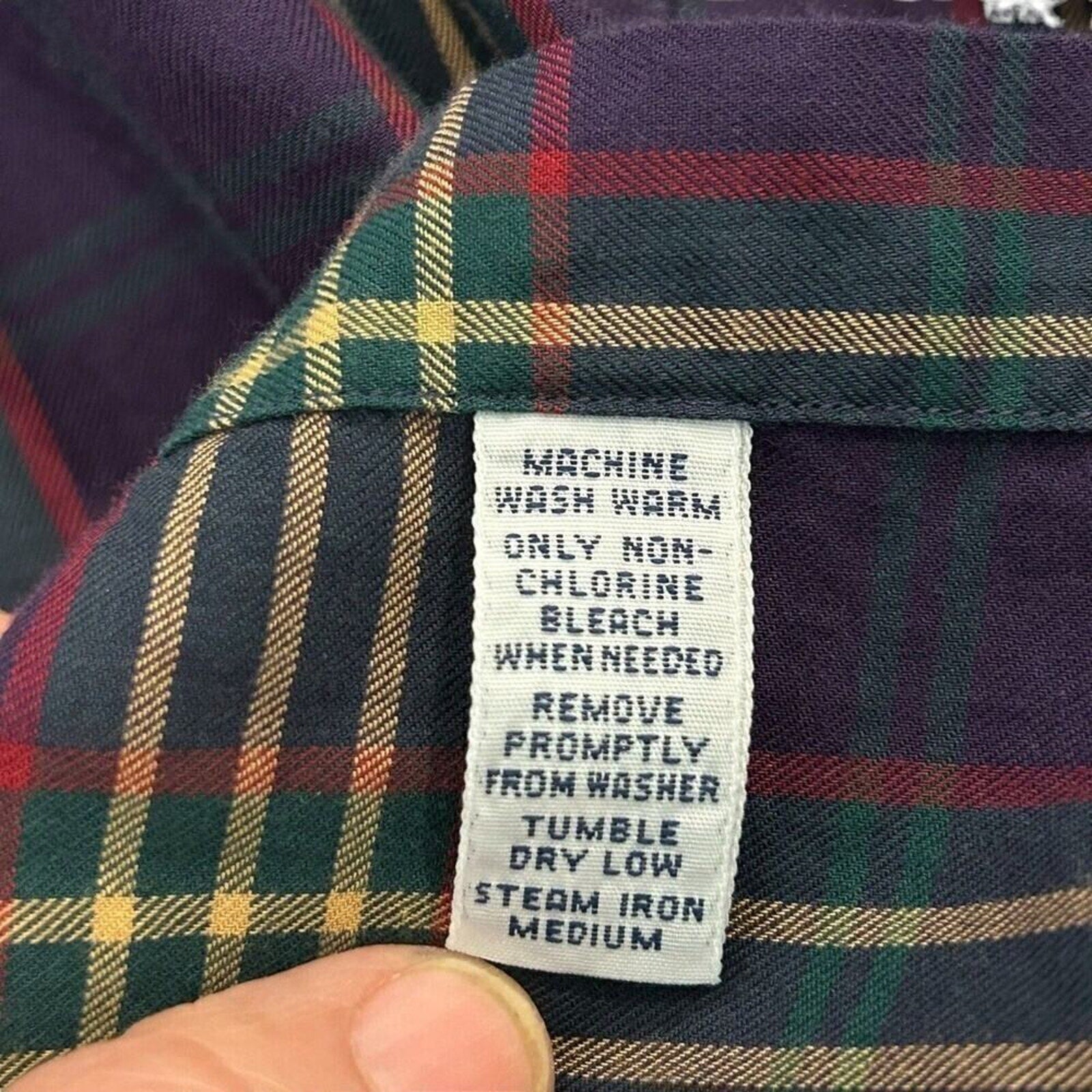 Ralph Lauren Men's Shirt Long Sleeve Purple Plaid Button Down Size Large #K1359