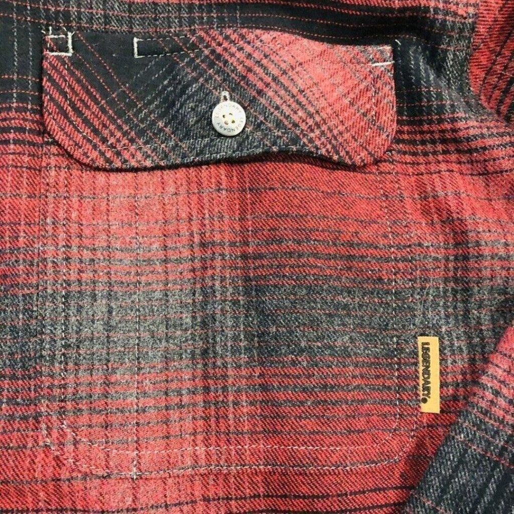 Legendary Whitetails Men's Buck Camp Red/Black Plaid Flannel Shirt Sz. L