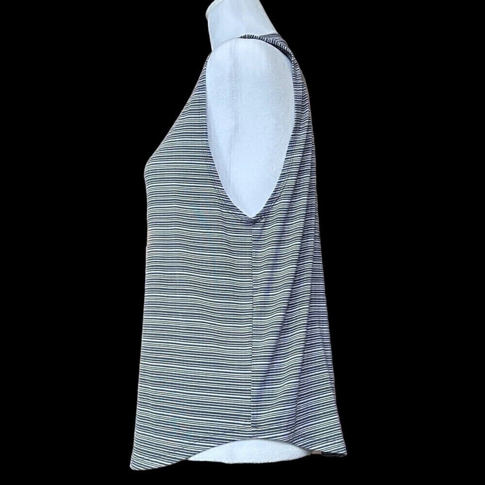 Athleta Women’s Cloudlight Tank Top S – Blue Gray Striped #A1211
