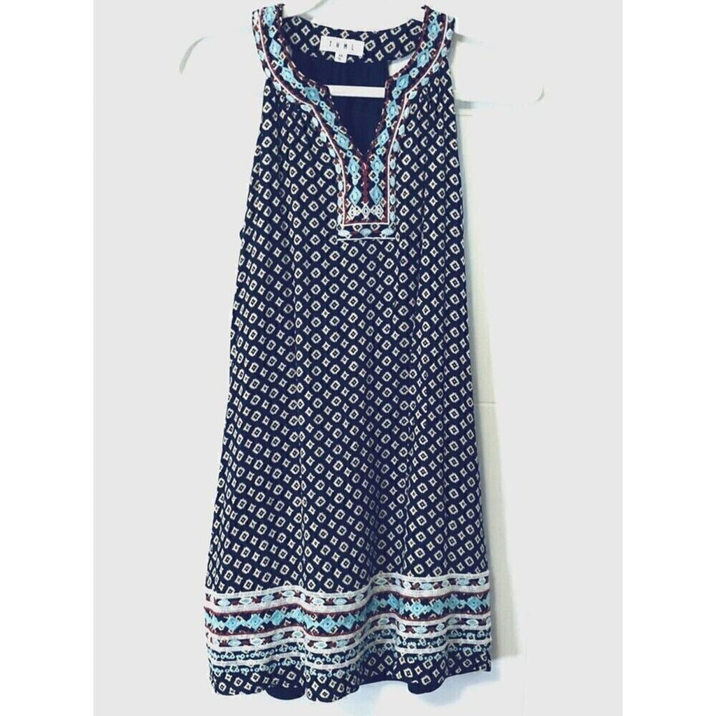 THML Women’s Embroidered Sleeveless Mini Dress Size XS – Fully Lined