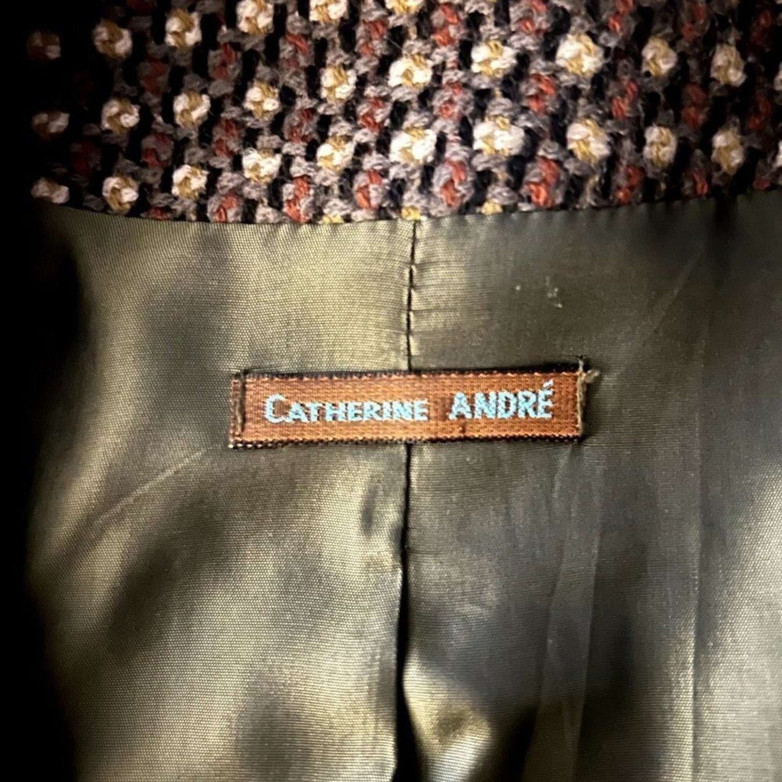 Catherine Andre Women's Coat 100% LAINE (Wool) Size in Description, Made In Fran